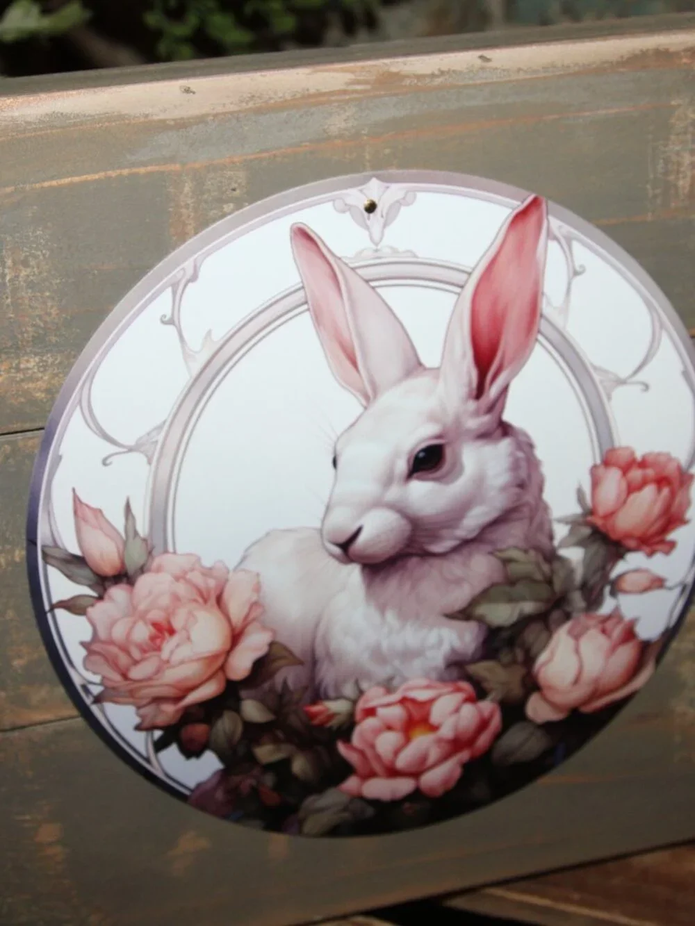 NEW Shabby French Country Farmhouse Cottage Bunny Rabbit & Floral Wall Decor